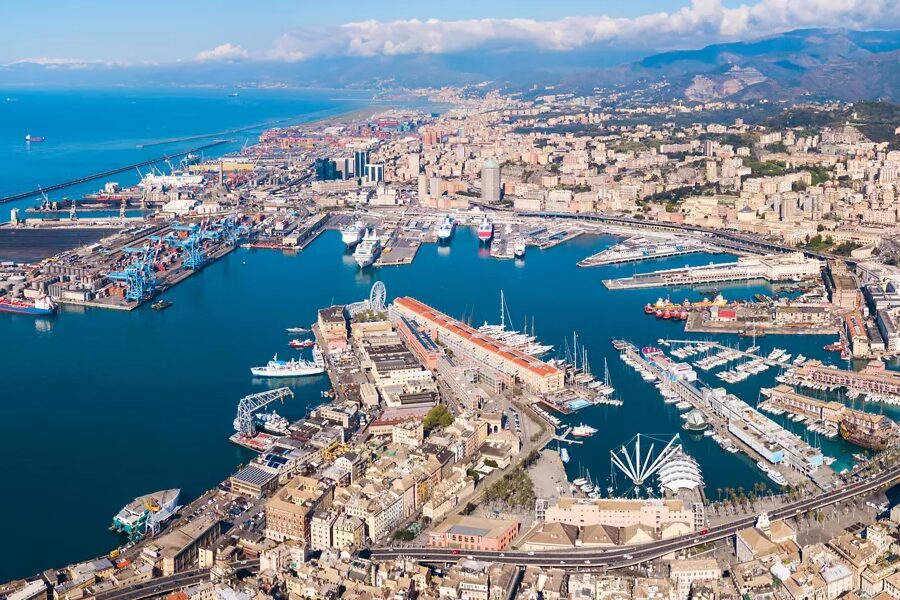 Genova, Porto Antico visto dall'alto